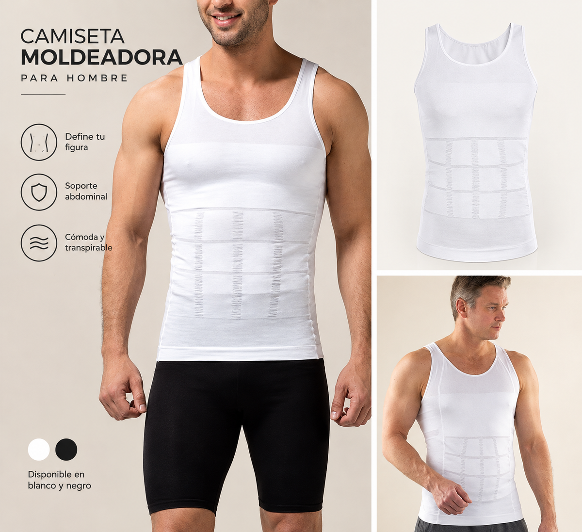 CAMISA MODELADORA PARA CABALLERO